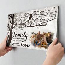 1 Phong cách - Khung ảnh gia phả cá nhân hóa đẹp có tên trái tim - Tranh vải treo tường ảnh cá nhân hóa - Như được hiển thị - Xem 4