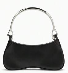 JW PEI ✅ Ryann Shoulder Bag: Faux Leather, Detachable Gold Metal Handle, Front Logo, Zip Closure, Twill Lining, Interior Pocket, Elegant And Functional Design - Black - View 3