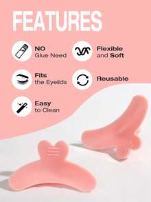 1pc Reusable Eyelash Lift Pads, Anti-Slip Anti-Shedding Eyelash Perm Curler For Lash Tint/Lash Reverse, Free Lash Extension Perming Rods - Multicolor - View 5