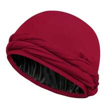 Unisex Solid Color Double-Layered Turban With Braided Design - Versatile Fashion Headwear For Casual Comfort, Soft & Breathable Daily Wear Accessory