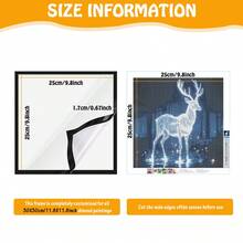3/6-Piece Set Of Diamond Magnetic Art Frame [30 * 30cm/11.8 * 11.8in] [30 * 40cm/11.8 * 15.7in] [40 * 40cm/15.7 * 15.7in] - Self-Adhesive, Lightweight PVC Wall, Window, Door Display Stand - Perfect For Christmas, Valentine's Day, New Year, Easter Gifts Such As Photos, Posters, Certificates, Etc - Black 3PCS - View 7