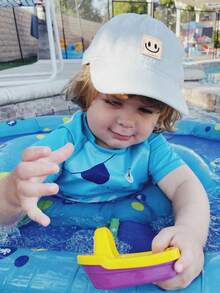1PC Kids Adjustable Baseball Cap Smiling Face Embroidery For Boys Girls Toddler Summer Outdoor Sports Sun Protection Fashion Accessories