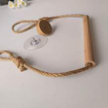 1 pezzo Portasalviette da cucina in corda LDQ - Intreccio in corda di legno massiccio, portasalviette da parete in tessuto senza profumo, creativo senza foratura - Per cucina e bagno - Perfetto regalo per il ritorno a scuola e per la casa nuova