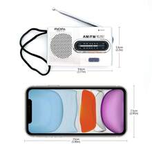 Portable AM FM Radio - Mini Radio With Telescopic Antenna & Headphone Jack, Stereo Speakers Receiver Music Player