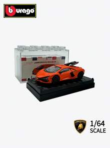Burago Macchina da corsa sportiva in metallo pressofuso Bburago 1:64 Lamborghini Revurlto, incluso cappuccio antipolvere gratuito per il modellino di auto