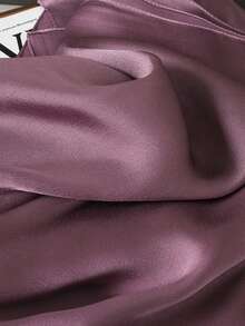 1 chiếc khăn choàng satin trơn màu dành cho nữ, thích hợp cho váy, đi biển, kỳ nghỉ, làm phụ kiện, vật dụng cần thiết khi đi du lịch. - Màu tím - Xem 5