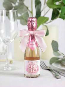 50/100pcs Gold Edge Mini Ribbon Bows, Pink Twist Tie Bows, DIY Satin Ribbon Bow Pre-Tied Gift Bows, For Gift Wrapping, Party Favors Champagne Bottle Cake Decorations, Baked Goods Cookies Bag Decorations, Bridal Shower Mother's Day Birthday Party Decoration,4th Of July Decor