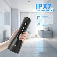 Sejoy Water Flosser, 300ml Water Tank With 5 Nozzle Tips, 5 Modes, USB Charging, For Home And Travel, IPX7, Dental Irrigator,Best For Gift - 黑色 - 查看 5