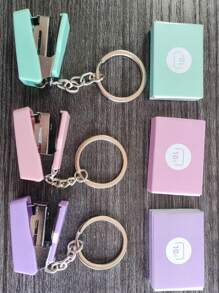1pc Mini Stapler, Candy Color Compact Portable Student Office Stapler, Cute Handheld Effortless Stapler, Novelty Creative Metal Binding Stationery - Back To School Supplies (Random Color)