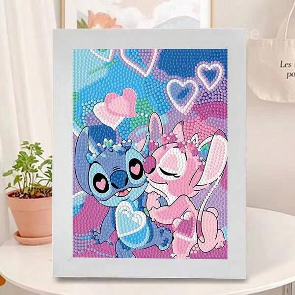Disney Lilo And Stitch, Rainbow Diamond Mosaic - DIY Kits Diamond Painting, Cartoon Character Art Picture, Perfect Gift, Collectible Gift, Holiday Gifts, Easter Toys, Stitch Stuff