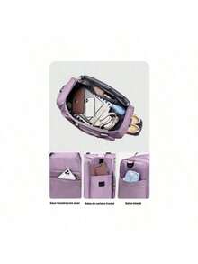 Large Rectangle Backpack Bag For Men Women Travel Gym Bag - Violet Purple - View 9