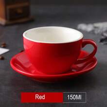 150毫升 250毫升 300毫升 陶瓷意式浓缩咖啡拿铁艺术陶瓷咖啡杯碟 返校季 - 彩色 - 查看 19