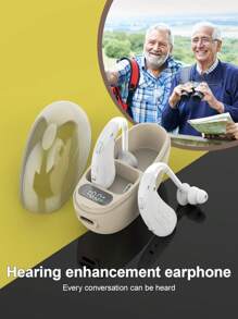 1 Pair Of Hearing-Aid Headphones-Charging Bin, Hearing Aid/Amplifier Suitable For The Elderly, Rechargeable Hearing Aid Suitable For The Elderly, The Best Hearing Aid Suitable For The Elderly With Noise Cancellation Function And Volume Control.