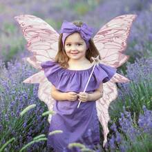 Fairy Wing For Girls Women Butterfly Wing For Halloween Costume Cosplay Christmas Birthday Present - Pink - View 2