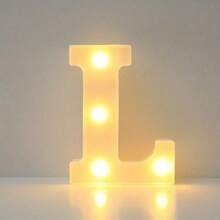 1pc DIY Illuminated Letter Light, 26 Letters And 10 Numbers Options, Suitable For Children Room, Nursery, Birthday, Holiday Decor, Girl's Room Decor, Home Decor, Engagement Party, Wedding, Birthday Party, Christmas Light, Home Bar Decor
