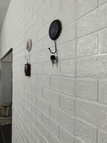 1/10/20 pièces Panneaux muraux 3D blancs auto-adhésifs, autocollants muraux en mousse pour la décoration de la maison, revêtement mural imperméable à l'eau facile à décoller et à coller, aspect de brique réaliste pour le salon, la chambre à coucher et la cuisine, construction légère et durable, parfait pour les projets d'amélioration de l'habitat en DIY