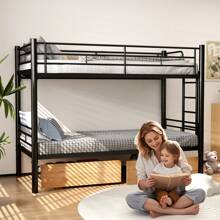 Etagenbett mit zwei Schubladen, Etagenbett Kinder 90x200cm Bunk Bed Kids mit Sicherheitsgeländer Umbaubar zu 2 Einzelbetten Stockbett mit Lattenrost Anti Rutsch Treppe, Schwarz