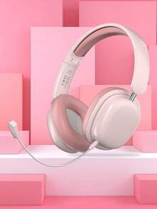 无线耳机，配备5.3芯片，降噪功能，舒适耳罩，音乐运动两用无线耳机 - 适合女性/儿童/男性/成人