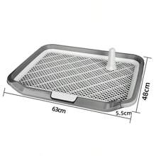 Neu Hundetoilette extra groß Anti-Spritz mit Säule Spülbares flaches Hundeurinal