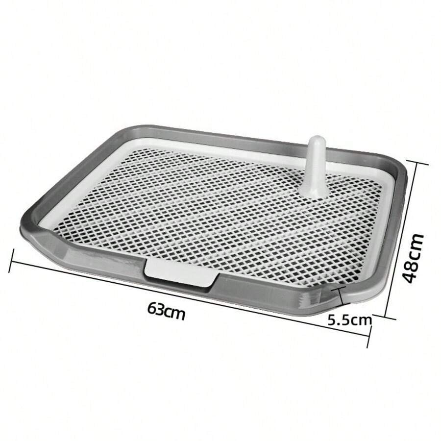 Neu Hundetoilette extra groß Anti-Spritz mit Säule Spülbares flaches Hundeurinal