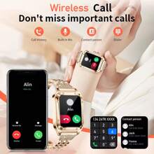 GUHUAVMI Women's Luxury Smart Watch (Answer/Dial Call), 1.59inch(4.03cm) Smart Watch For Android & IOS Phones, IP67 Water Resistant Fitness Watch, AI Voice Features For Women & Men