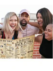 1 Tarjeta de cumpleaños para hombres y mujeres, 16°, 18°, 21°, 30°, 40°, 50°, 60°, 70°, 80°, 90° cumpleaños, decoración de cumpleaños divertida, tarjeta de cumpleaños nostálgica con el año de nacimiento, mejor regalo para abuelos, esposo, esposa, mamá, papá, hija (sin sobre)