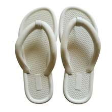 Women's Flip Flop Slippers Comfortable Non-Slip Various Colors - Blanco - Ver 6