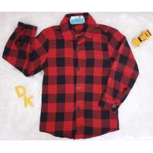 Camisa Xadrez Infantil Manga Longa Country Festa Junina/Julina Outono Inverno