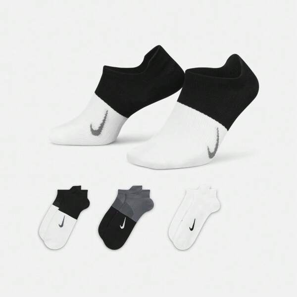 Nike 3pcs/Pack Women's NK EVERYDAY PLUS LTWT NS Sports Socks, CV2964-904