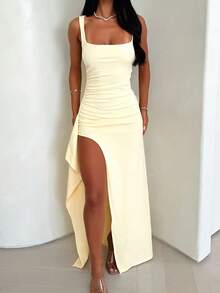 高开衩紧身连衣裙，适合婚礼、生日、夜店等场合，性感秋季连衣裙，适合返校、圣诞节、乡村音乐会、派对和夜生活，优雅