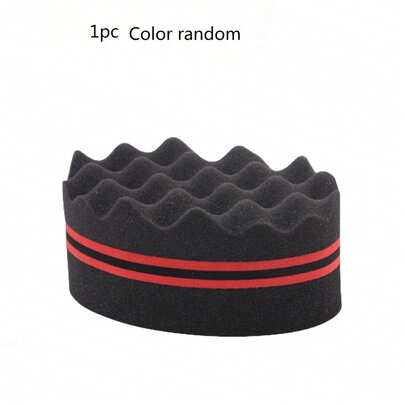 1 st ovalformad dubbelsidig hårvårdssvampborste magisk salongfrisör twist lockborste svamp afrikansk svamp locksvamp verktyg färg slumpmässig svamp hår män, barberare, håraccessoarer, herraccessoarer, accessoarer för män, huvudaccessoarer för män