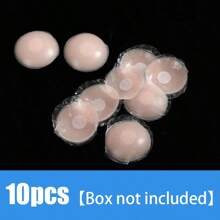 10PCS Reusable Women Breast Lift Nipple Cover Boob Pads Invisible Adhesive Strapless Backless Stick On Bra Silicone Breast Stickers With Iron Box Packing