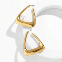 1 par de pendientes minimalistas retro geométricos y exagerados con diseño de triángulo