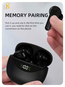 D8 Wireless Earbuds, 5.3 Headphones HiFi Stereo, 5H Playtime In-Ear Earbud, Earbuds With LED Power Display, Earphones Sport Headset Compatible With Android Cell Phone Sports Workout