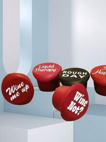 1pc Random Color, New Wine Bottle Stopper, Silicone Seal Creative Wine Stopper, Multifunctional Bottle Cap, Halloween And Christmas Party Supplies