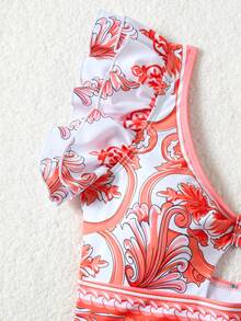 Plus Size Women Sexy Halter Bikini Swimsuit With Wrap Skirt, Fashion Beach Vacation European American Style Swimwear, Tummy Control