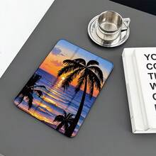 1 件带有夏日海滩主题印花的平板电脑保护套，带笔架的平板电脑保护套适用于 iPad 10.9/10.2/ Air 5th Gen/Pro11/10th/9.7/Air 2/iPad（7th Gen）/ iPad（8th Gen）/ iPad Air 4/5/iPad Pro 11/iPad 10th 代 10.9 英寸 2022 智能保护套/iPad Air 13(M3 2025)/iPad Air 11(M3 2025)/iPad Air 11(M3 2025)/iPad 11(A16 2025)，自动睡眠/唤醒功能