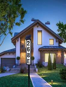 Solar-Powered Courtyard House Number Plate, Ground-Mounted Lawn Lamp House Number Plate Lamp. It Has A Waterproof Function, With A Capacity Of 1200 Milliamps. It Is Easy To Install And Has An Intelligent Light Sensing Function. Equipped With LED Lights, It Provides A Clear And Eye-Catching Navigation At Night. It Is Suitable For Courtyards, Villas, Gardens And Paths.