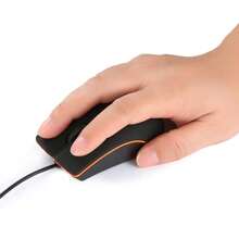 Ratón con cable M20 de 1200 DPI, ratón de oficina con textura mate antideslizante para negocios, oficina y hogar en laptop - Negro - Ver 4