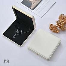 1 Stück Luxus Geschenkbox mit goldfarbenem Rand, für Ringe, Anhänger, Armbänder, Halsketten und Perlen