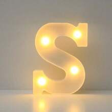 1pc DIY Illuminated Letter Light, 26 Letters And 10 Numbers Options, Suitable For Children Room, Nursery, Birthday, Holiday Decor, Girl's Room Decor, Home Decor, Engagement Party, Wedding, Birthday Party, Christmas Light, Home Bar Decor