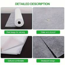 50 pièces Draps de lit jetables pour spa et massage, draps de lit de salon de massage en non-tissé, rouleau de papier pour appuie-tête, couverture de table pour tatouage, articles de fournitures