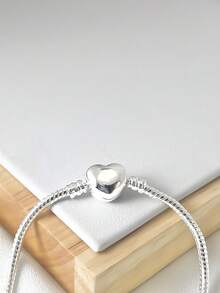Bracelet For Charms Heart In 925 Silver For Women For Charms Beadmaker Pendant Bracelet - 銀色 - 查看 7