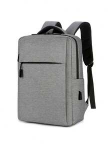 1pc USB Charging Business Backpack, Men's Waterproof Laptop Bag, College Student Commute Travel Bag - Multicolor - View 3