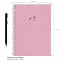 iscool Spot Glitter Colors Spiral Notebook For Girls - 淺粉紅色(閃粉) - 查看 3
