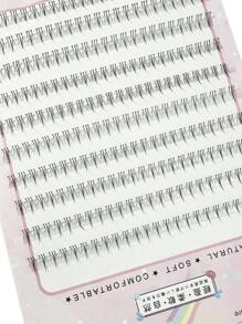 240pcs Transparent Stem Volume Fan Lash Extensions For Beginners, Natural Slouchy Single Cluster A-Type Segmented Single Cluster Small Flare Down Lash