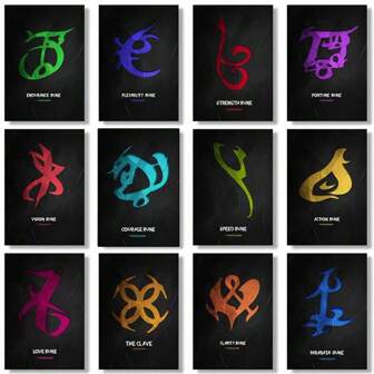 1 pièce Affiches d'art mural modernes et minimalistes. Peintures sur canevas avec logo abstrait Rune ombragé. Convient pour la décoration murale du salon moderne. Art sur canevas imprimé sans cadre.