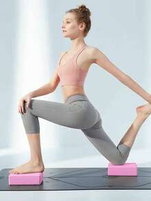 1pc EVA Gym Blocks, Foam Brick, Training, Exercise, Fitness, Dance Tool, Yoga Reinforcement, Cushion, Stretching, Body Modeling, Yoga Blocks - Multicolor - View 2