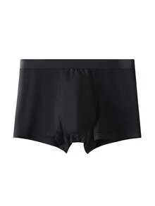 Bộ 3 quần boxer nam, độ co giãn vừa phải, màu trơn, chất liệu vải dệt kim, thoáng khí và thoải mái, phù hợp cho mặc thường ngày. - Nhiều màu - Xem 8