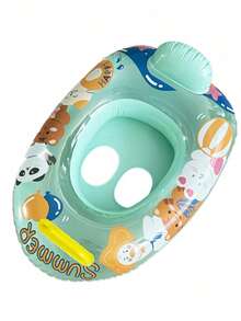 1-Pack Inflatable Swimming Ring Boat Cartoon Design, Inflatable Pool Float, Pool Water Hammock, Adult Multifunctional Water Lounge Chair - Green - View 7